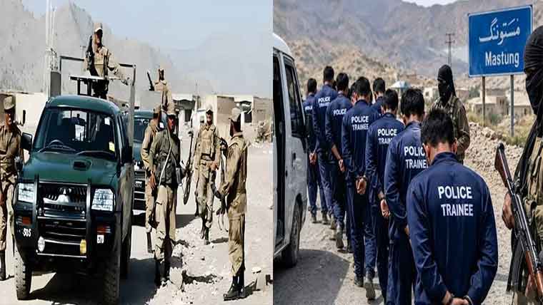 قلات : 20 پولیس اہلکار اغوا، ڈیرہ مراد جمالی میں 2 شہید، 7 دہشتگرد ہلاک