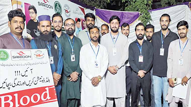 جڑانوالہ : تھیلیسیمیا کے بچوں کیلئے کیمپ، 186 بیگ خون عطیہ