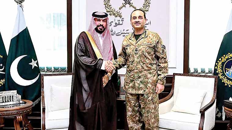 فیلڈ مارشل سے سعودی سفیر کی ملاقات،مکہ معاہدہ پر اظہار اطمینان