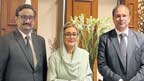 عمر بھٹی کی عظمیٰ بخاری سے ملاقات  شیخوپورہ کے امور پر گفتگو