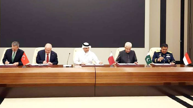 پاکستان ،ترکیہ ،قطر اور انڈونیشیا میں دفاعی تعاون کا معاہدہ
