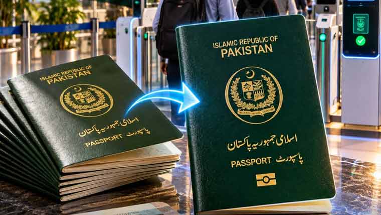  آج سے مشین ریڈ ایبل  پاسپورٹس کا 22 سالہ سفرختم   اب صرف ای پاسپورٹ جاری 