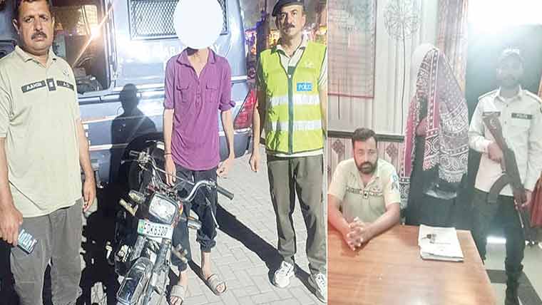 2چوری شدہ موٹر سائیکلیں برآمد، متعدد اشتہاری مجرم گرفتار
