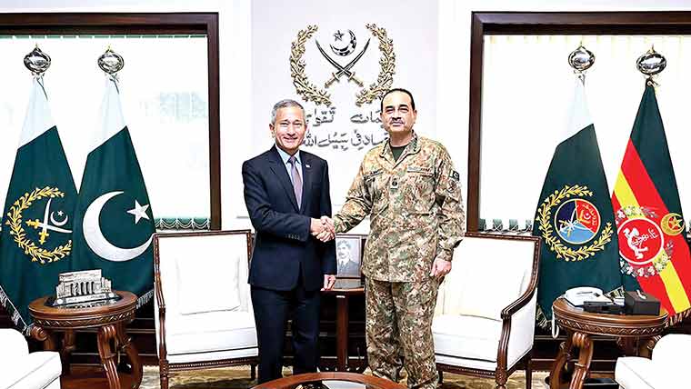 سنگاپور کے وزیرخارجہ کی وزیراعظم، فیلڈ مارشل سے ملاقاتیں