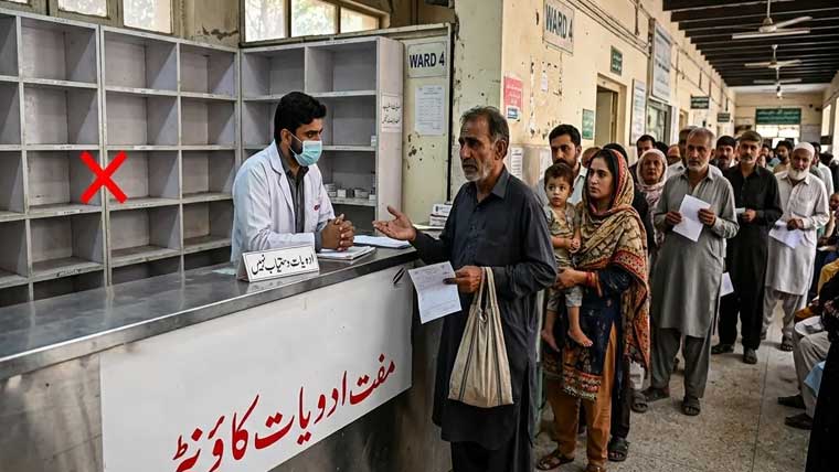 الائیڈ ہسپتال ٹو: ادویات کی قلت ، مریض گھنٹوں قطاروں میں خوار، خالی ہاتھ لوٹنے لگے	