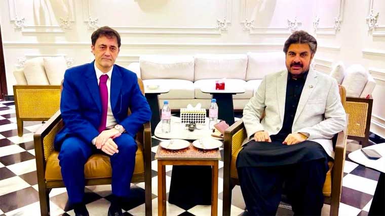 وزیر بلدیات سندھ سے  اٹلی کے قونصل کی ملاقات