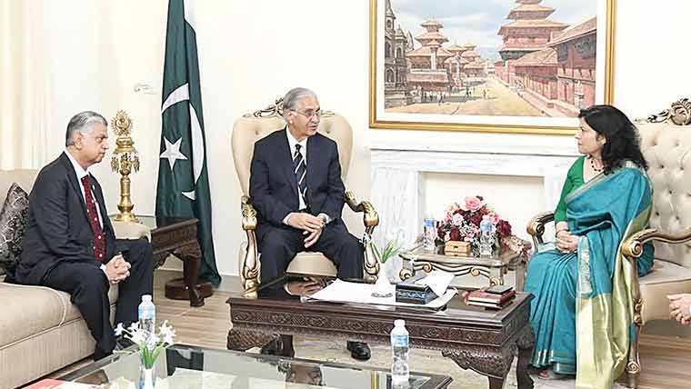 نیئر بخاری ، مرتضیٰ سولنگی کی نیپال  کے سفیر سے ملاقات، سیلاب سے  جا نی نقصان پر اظہار افسوس