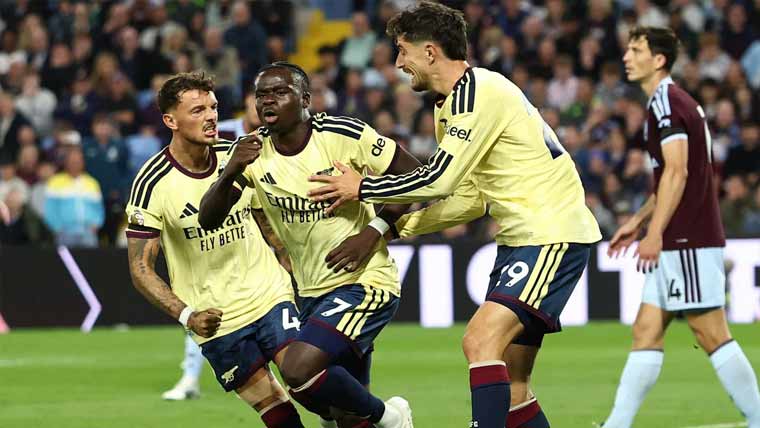 آرسنل کی آسٹن ویلا  کے خلاف 1-0 سے فتح 