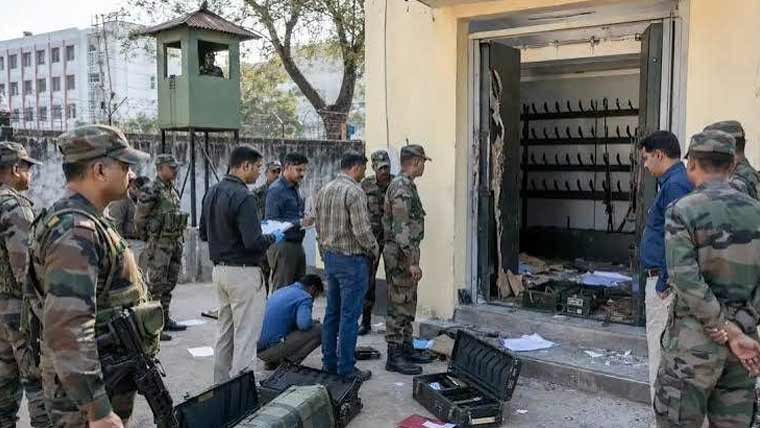 بھارتی فوج کی ناقص سکیورٹی ، اسلحہ گودام سے ہتھیار چوری 