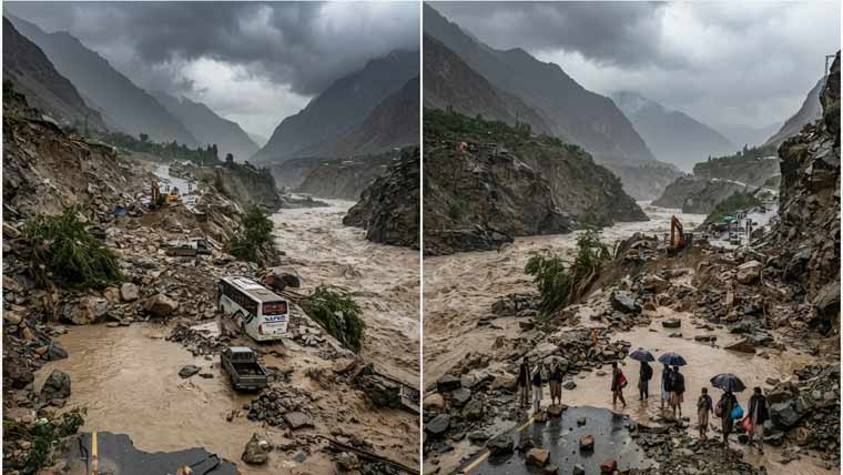  گلگت ،غذر میں بادل پھٹنے سے سیلاب نے تباہی مچادی
