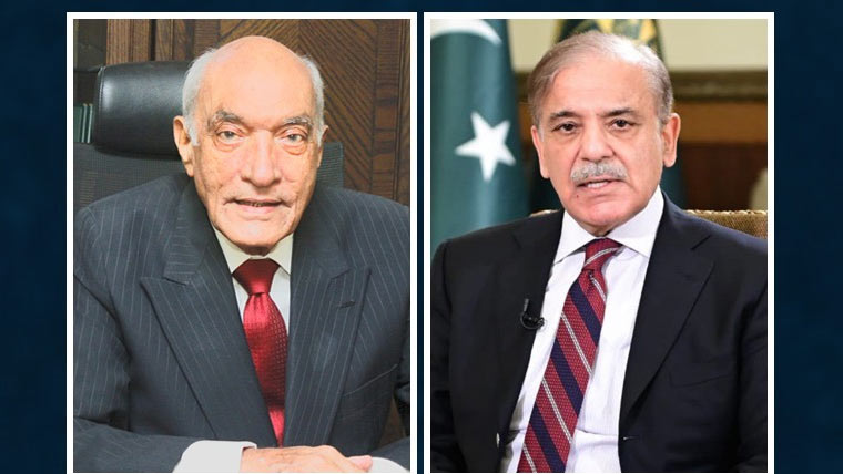  شہباز شریف کی جسٹس (ر)خلیل الرحمن  رمدے کی رہائشگاہ آمد، عیادت کی 