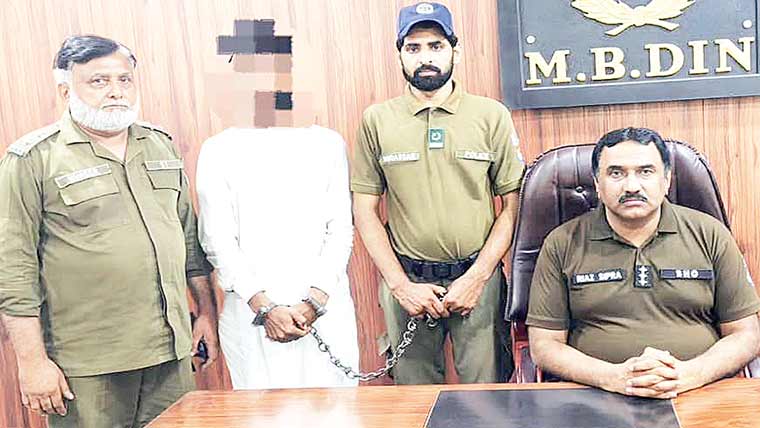 منڈی بہاؤالدین:گھریلو تنازع  پر بھائی کو قتل کرنے والا ملزم گرفتار 