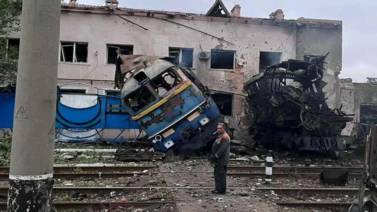 یوکرین کا روس پر ملک بھر میں ریلوے  نیٹ ورک پر منظم حملوں کا الزام 