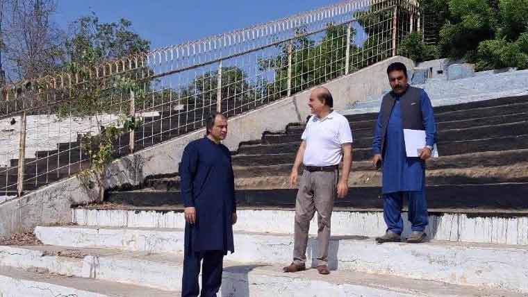صدرپی ایچ ایف محی الدین وانی کا  عبدالستار ایدھی ہاکی سٹیڈیم کراچی کا دورہ