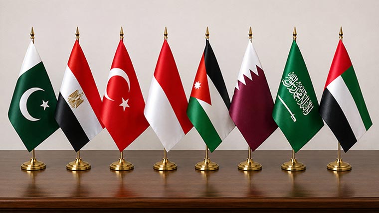 پاکستان سمیت 8 اسلامی ممالک کا غزہ میں استحکام فورس تعیناتی کامطالبہ