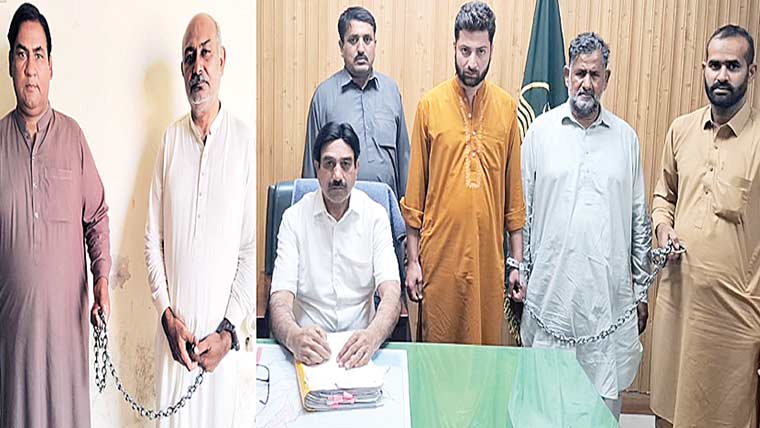 ہیڈ کلرک ، جونیئر کلرک ، سیکرٹری یوسی رشوت لیتے گرفتار