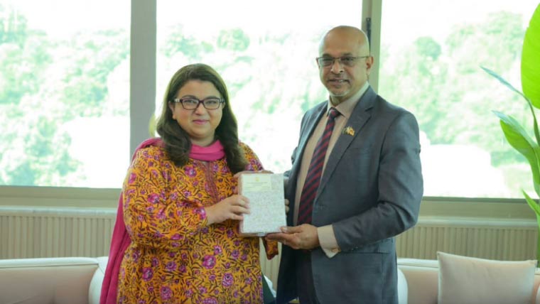   شزا فاطمہ سے سری لنکن ہائی کمشنر کی ملاقات ،تعاون بڑھانے کا عزم 