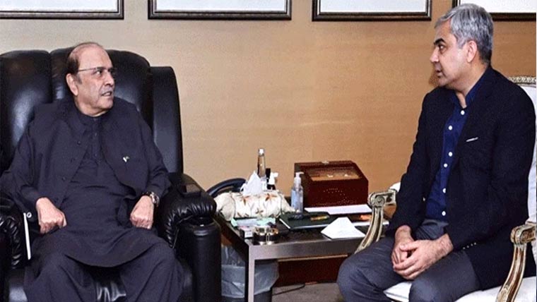  صدر آصف زرداری سے محسن نقوی کی بلاول ہائوس کراچی میں اہم ملاقات 