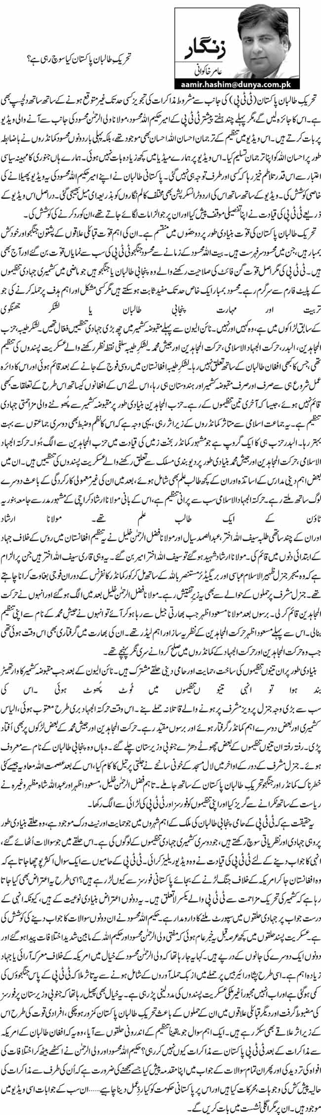 تحریک ِطالبان پاکستان کیا سوچ رہی ہے ؟ 