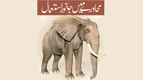 محاورے میں جانور استعمال