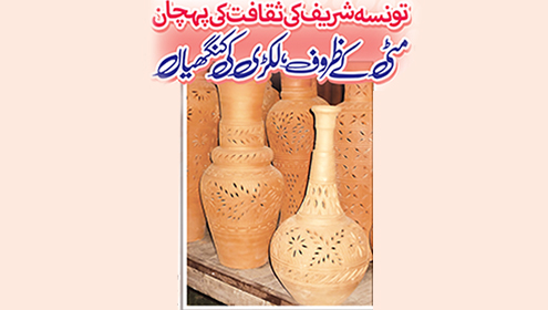 تونسہ شریف کی ثقافت کی پہچان :مٹی کے ظروف،لکڑی کی کنگھیاں 