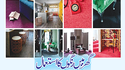 گھر میں رنگوں کا استعمال