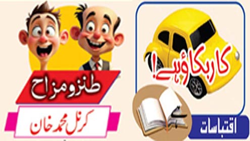  طنزو مزاح، اقتباسات: کار بکائو ہے!