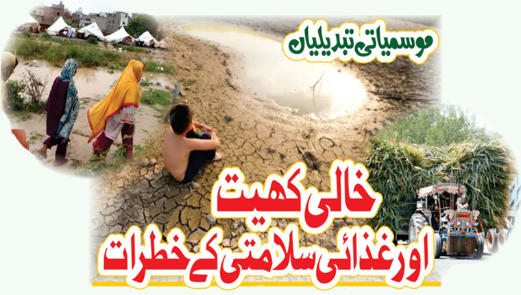 موسمیاتی تبدیلیاں،  خالی کھیت اور غذائی سلامتی کے خطرات