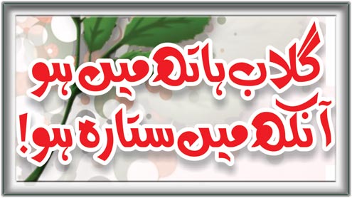 گلاب ہاتھ میں ہو آنکھ میں ستارہ ہو !